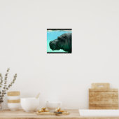 Zwemmen Hippo Poster (Keuken)