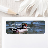 Zwemmen Houten Eend Etiket (Insitu)