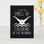 Zwemmen Ik hou van de geur van chloor in de ochten Kaart (Gele Bloem)