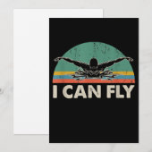 Zwemmen Ik kan grappig rondzwemmen met cadeautjes Feestdagenkaart (Voorkant / Achterkant)