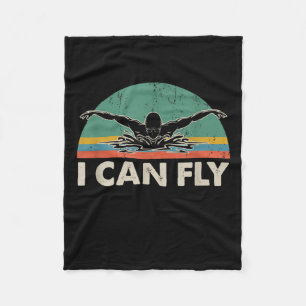 Zwemmen Ik kan grappig rondzwemmen met cadeautjes Fleece Deken