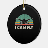 Zwemmen Ik kan grappig rondzwemmen met cadeautjes Keramisch Ornament (Links)