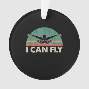 Zwemmen Ik kan grappig rondzwemmen met cadeautjes Ornament