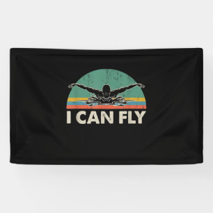 Zwemmen Ik kan grappig rondzwemmen met cadeautjes Spandoek