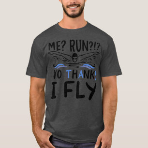 Zwemmen Ik vlieg T-shirt