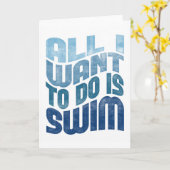 Zwemmen - ik wil alleen maar zwemmen kaart (Gele Bloem)