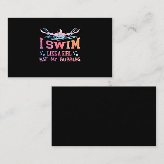 Zwemmen - ik zwom als een meisje informatiekaartje (Voorkant / Achterkant)