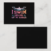Zwemmen - ik zwom als een meisje informatiekaartje (Voorkant / Achterkant)