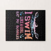 Zwemmen - ik zwom als een meisje legpuzzel (Horizontaal)