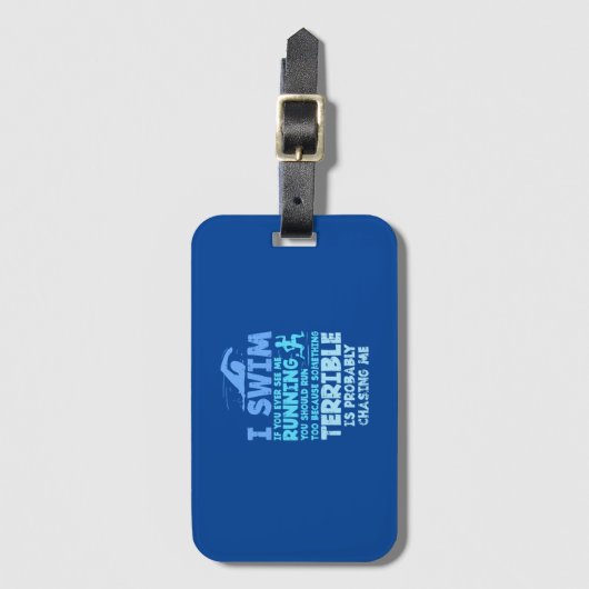 Zwemmen - Ik zwom Bagagelabel (Voorkant (verticaal))