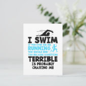 Zwemmen - Ik zwom Briefkaart (Staand voorkant)