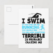 Zwemmen - Ik zwom Briefkaart (Voorkant / Achterkant)