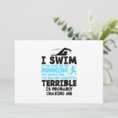 Zwemmen - Ik zwom Kaart (Staand voorkant)