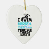 Zwemmen - Ik zwom Keramisch Ornament (Rechts)