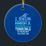 Zwemmen - Ik zwom Keramisch Ornament<br><div class="desc">grappige zwemcadeaus</div>
