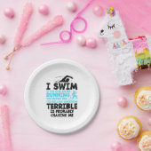 Zwemmen - Ik zwom Papieren Bordje (Feest)