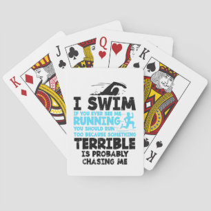 Zwemmen - Ik zwom Pokerkaarten