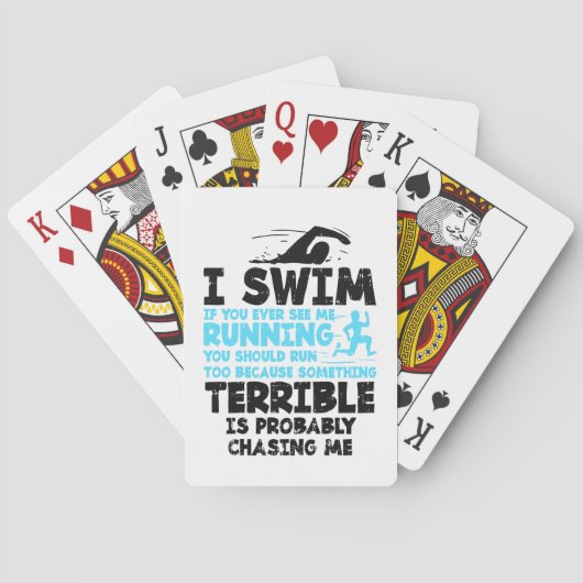 Zwemmen - Ik zwom Pokerkaarten (Achterkant)