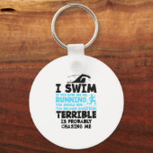 Zwemmen - Ik zwom Sleutelhanger (Voorkant)
