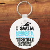 Zwemmen - Ik zwom Sleutelhanger (Voorkant)