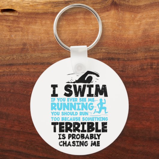Zwemmen - Ik zwom Sleutelhanger (Voorkant)