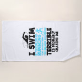 Zwemmen - Ik zwom Strandlaken (Voorkant)