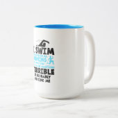 Zwemmen - Ik zwom Tweekleurige Koffiemok (Voorkant rechts)