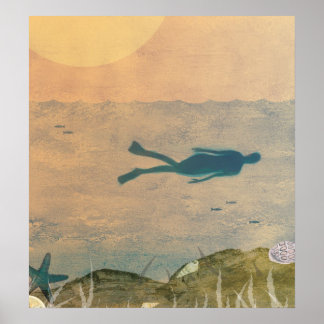 Zwemmen in de Oceaan Poster