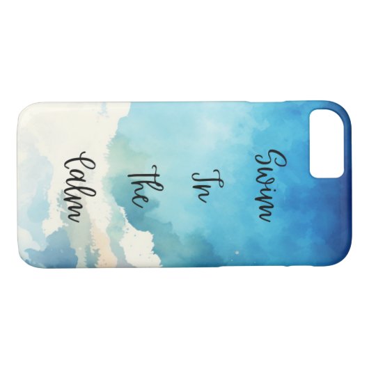 Zwemmen in de rust Case-Mate iPhone case (Achterkant (Horizontaal))