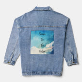 Zwemmen in de rust denim jacket (Achterkant)