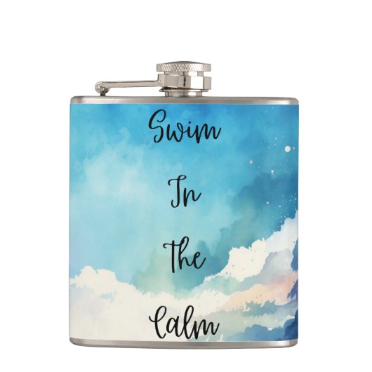 Zwemmen in de rust heupfles (Voorkant)