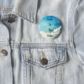 Zwemmen in de rust ronde button 5,7 cm (In situ)