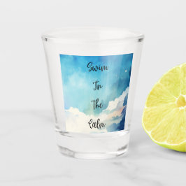 Zwemmen in de rust shot glas