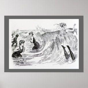 Zwemmen in de Zee Poster