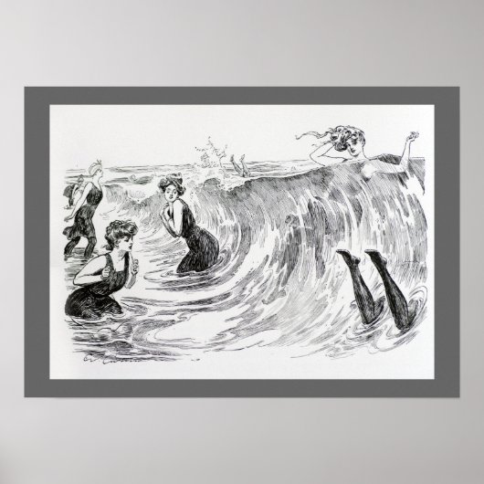 Zwemmen in de Zee Poster (Voorkant)