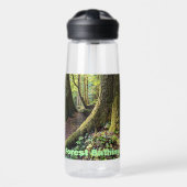 zwemmen in diepe Bossen-woud Waterfles (Voorkant)