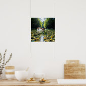 Zwemmen in een heldere stroom poster (Keuken)