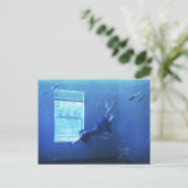 Zwemmen in een kamer briefkaart (Staand voorkant)