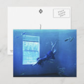 Zwemmen in een kamer briefkaart (Voorkant / Achterkant)