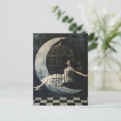 Zwemmen in een vogelkooi briefkaart (Staand voorkant)