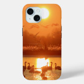 Zwemmen in het meer bij Sunset Case-Mate iPhone Case (Achterkant)