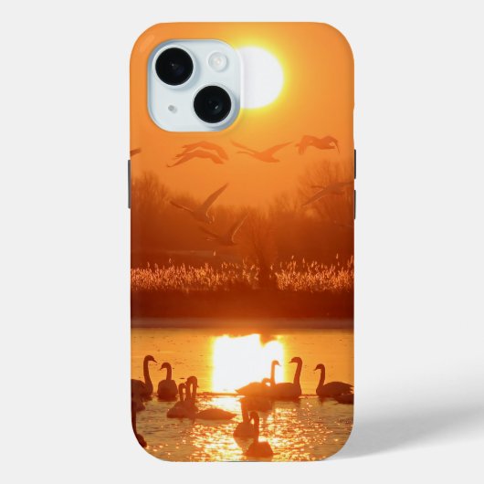 Zwemmen in het meer bij Sunset Case-Mate iPhone Case (Achterkant)