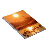 Zwemmen in het meer bij Sunset Notitieboek (Rechterzijde)