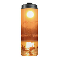 Zwemmen in het meer bij Sunset
