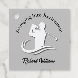 Zwemmen in het pensioen Modern Golf Player Party Bedankjes Labels