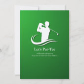 Zwemmen in het pensioen Modern Golf Player Party Kaart (Achterkant)