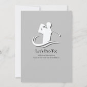 Zwemmen in het pensioen Modern Golf Player Party Kaart (Achterkant)