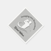 Zwemmen in het pensioen Modern Golf Player Party Servet (Hoek)