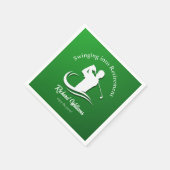 Zwemmen in het pensioen Modern Golf Player Party Servet (Hoek)