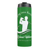 Zwemmen in het pensioen Modern Golf Player Party Thermosbeker (Voorkant)